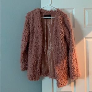 Pink Sherpa Coat
